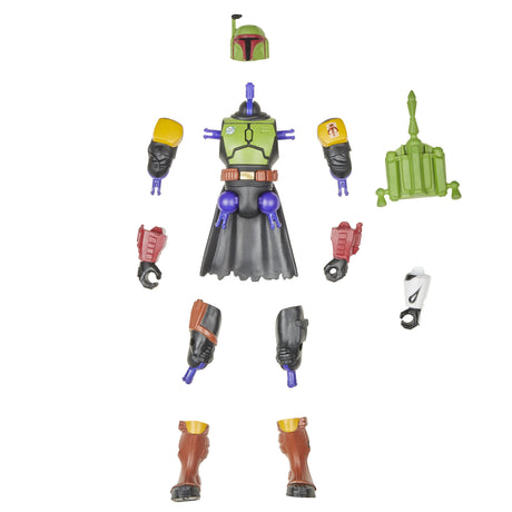 MixMashers Boba Fett, figurine 12 cm personnalisable a mélanger et combiner avec accessoires, Star Wars, des 4 ans