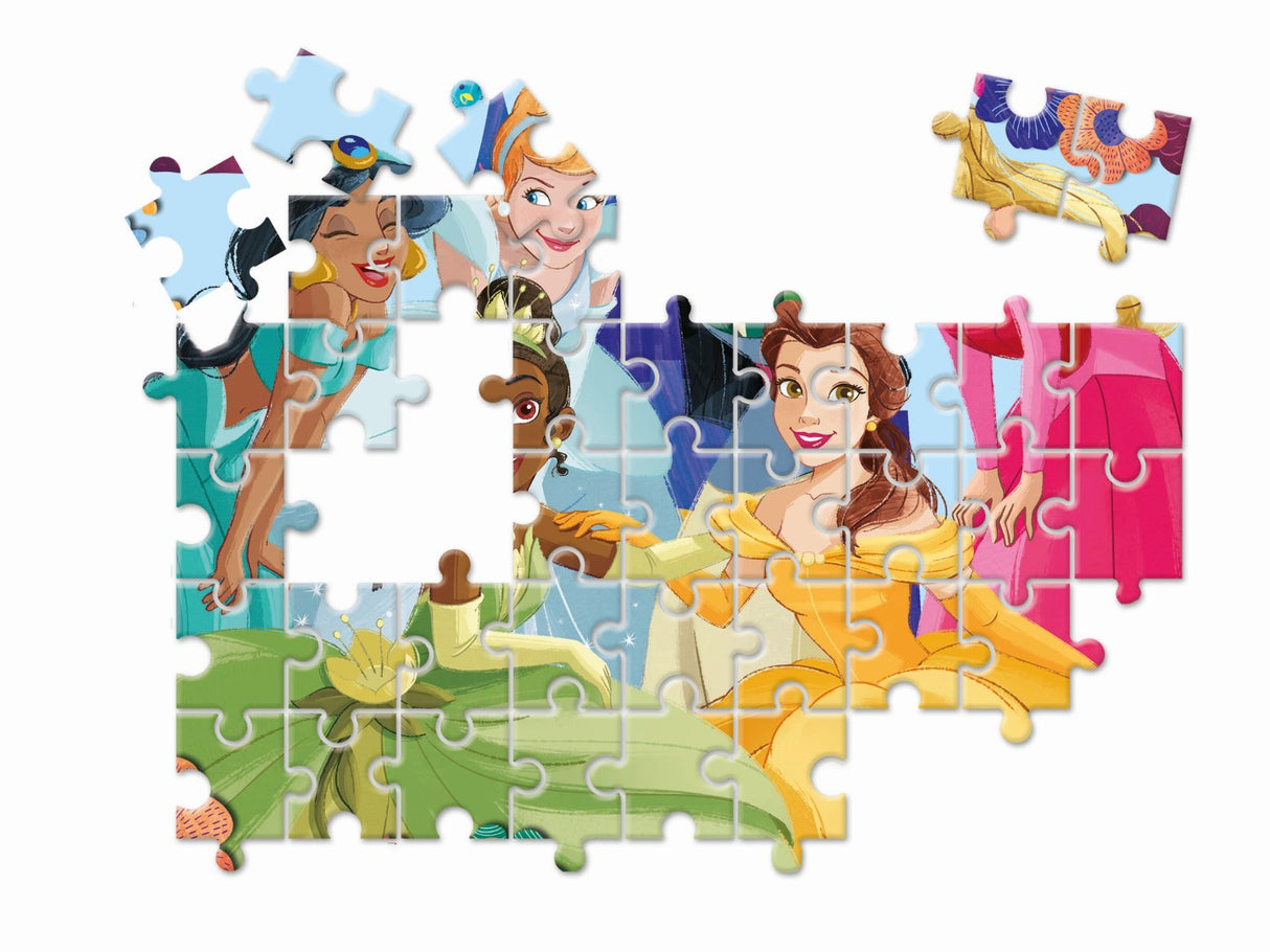 Clementoni - Edukit - Disney Princesses - Coffret apprentissage 4 en 1 - 2 puzzles, 1 mémo, 1 jeu de 6 cubes - Fabriqué en Italie
