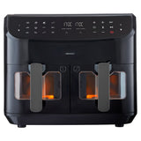 Friteuse a Air Chaud - MEDION - P20 XXL Twin - 2600 W - 2 paniers - 9 programmes - Noir
