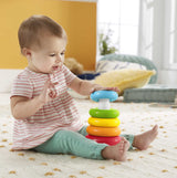Fisher-Price - Pyramide arc-en-ciel - Jouet d'éveil 1er âge - Des 6 mois GRF09