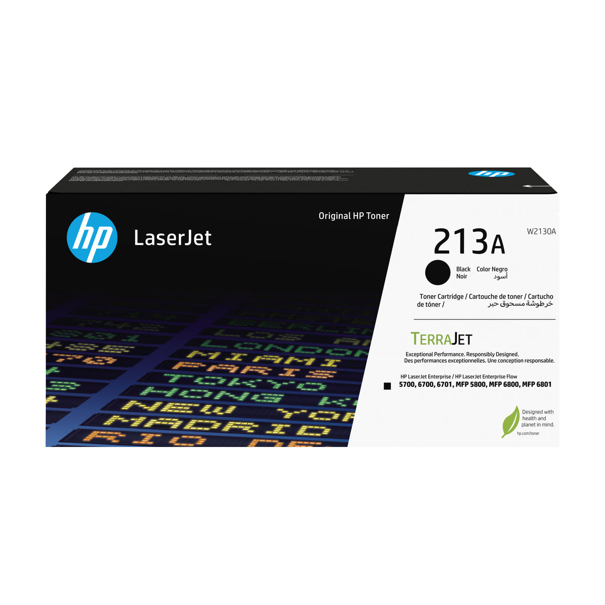 Cartouche de Toner HP 213A Noire Authentique (W2130A) pour HP LaserJet Enterprise 5700 / 6700 / MFP 5800 / 6800 /6801