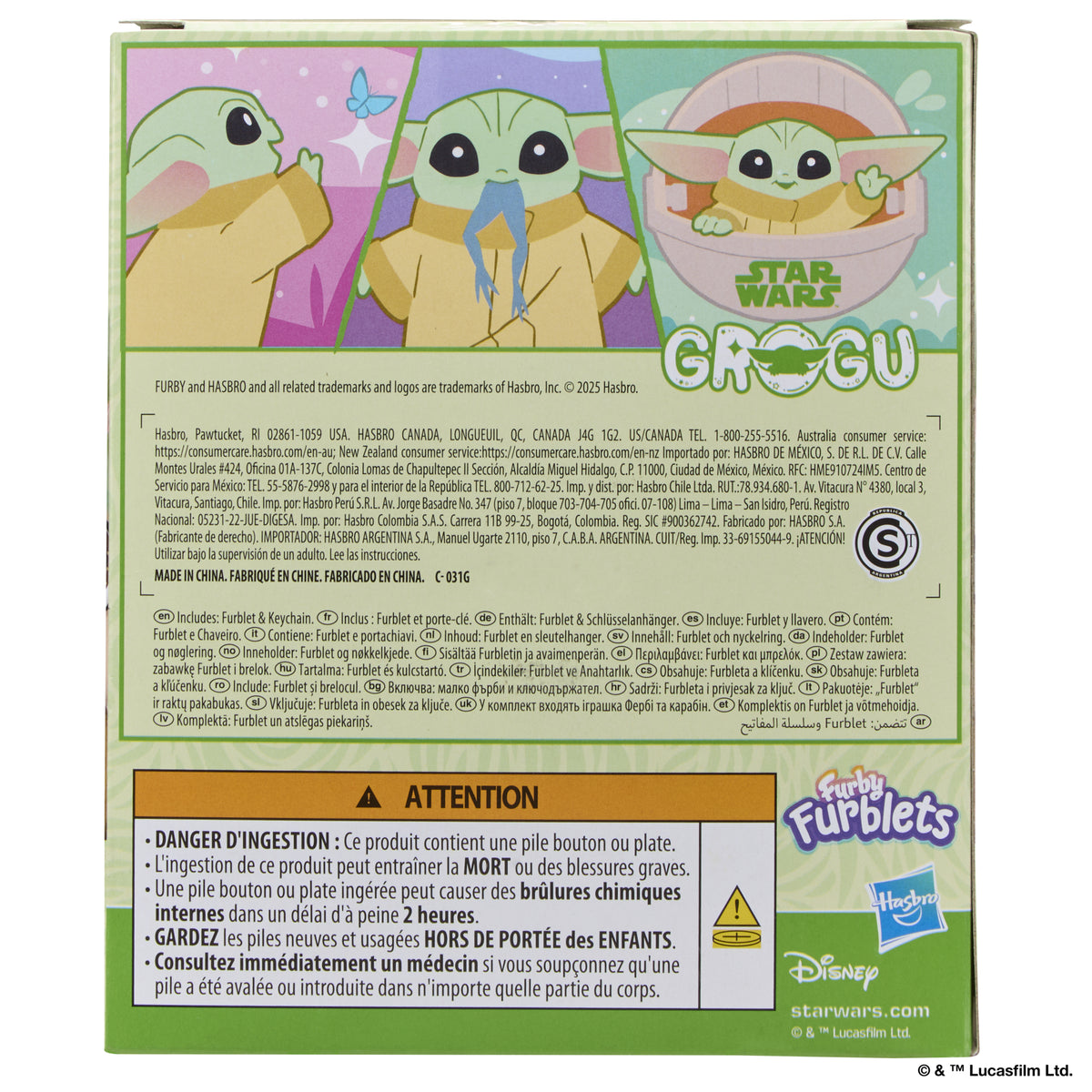 Furby Furblets Grogu STAR WARS™, Mini peluche électronique de collection, plus de 45 sons, a partir de 6 ans, Hasbro
