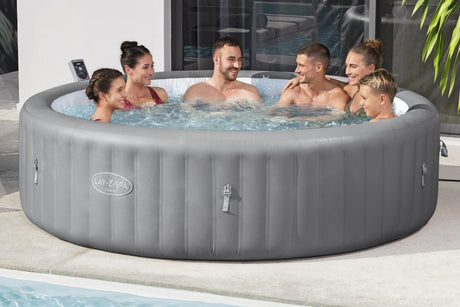 Spa gonflable BESTWAY - Lay-Z-Spa Hawaii - 236 x 71 cm - 4 a 8 places - Rond (Livré avec couverture, cartouche et diffuseur)