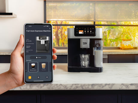 Machine a café avec broyeur - BEKO - CEG7348X - 1350 W - 250g de grains - Noir / Silver