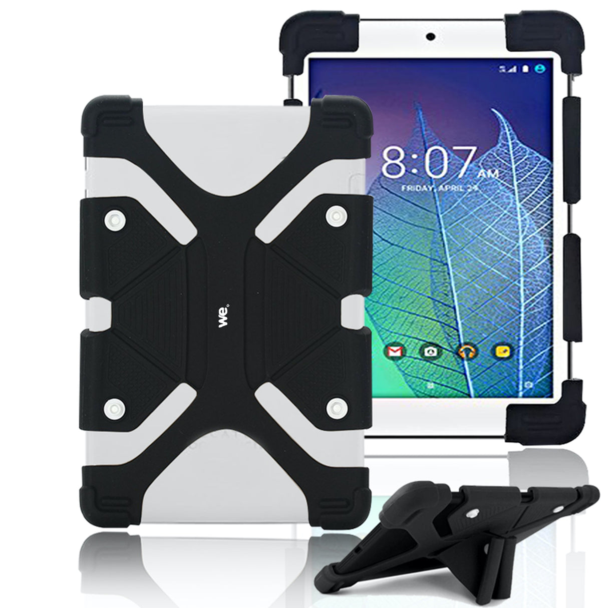 Protection Universelle en silico pour tablettes 8.9/12 Noir Système en silicone