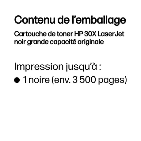 Cartouche de Toner HP 30X (CF230X) noir pour HP LaserJet Pro M203/MFP M227