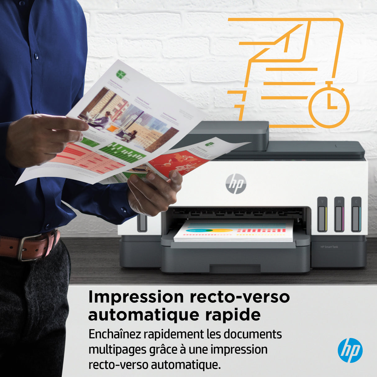 Imprimante Tout-en-un HP Smart Tank 7305 - Jet d'encre thermique - Couleur - A réservoir d'encre