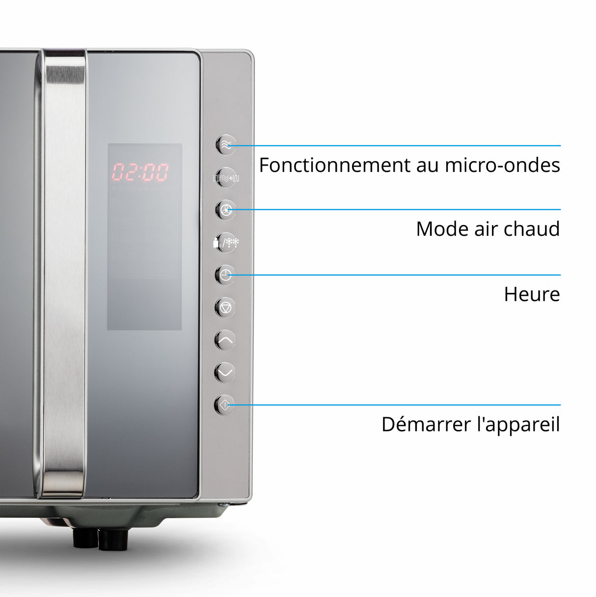 Micro-ondes combiné MEDION MD17495 - 23L - 800W - 1200W Grill - Pose libre - Argent