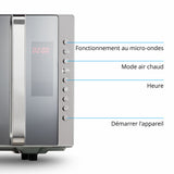 Micro-ondes combiné MEDION MD17495 - 23L - 800W - 1200W Grill - Pose libre - Argent