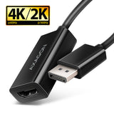 Câble adaptateur Axagon RVD-HI20N DisplayPort 1.2 mâle vers HDMI 2.0 femelle (Type A) 15cm (Noir)