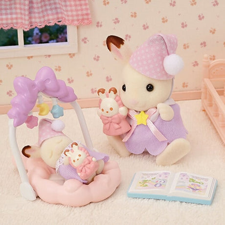 Le coucher des soeurs Lapin Chocolat - Sylvanian Families - 5806