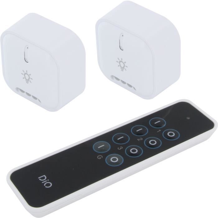 Kit 2 modules éclairage et télécommande - DIO CONNECTED HOME - 54856 - 1000W - DiO 1.0