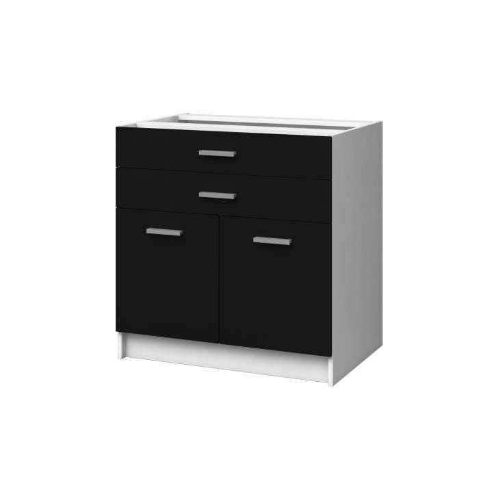 EXTRA - 80cm low kitchen unit - Matt Black