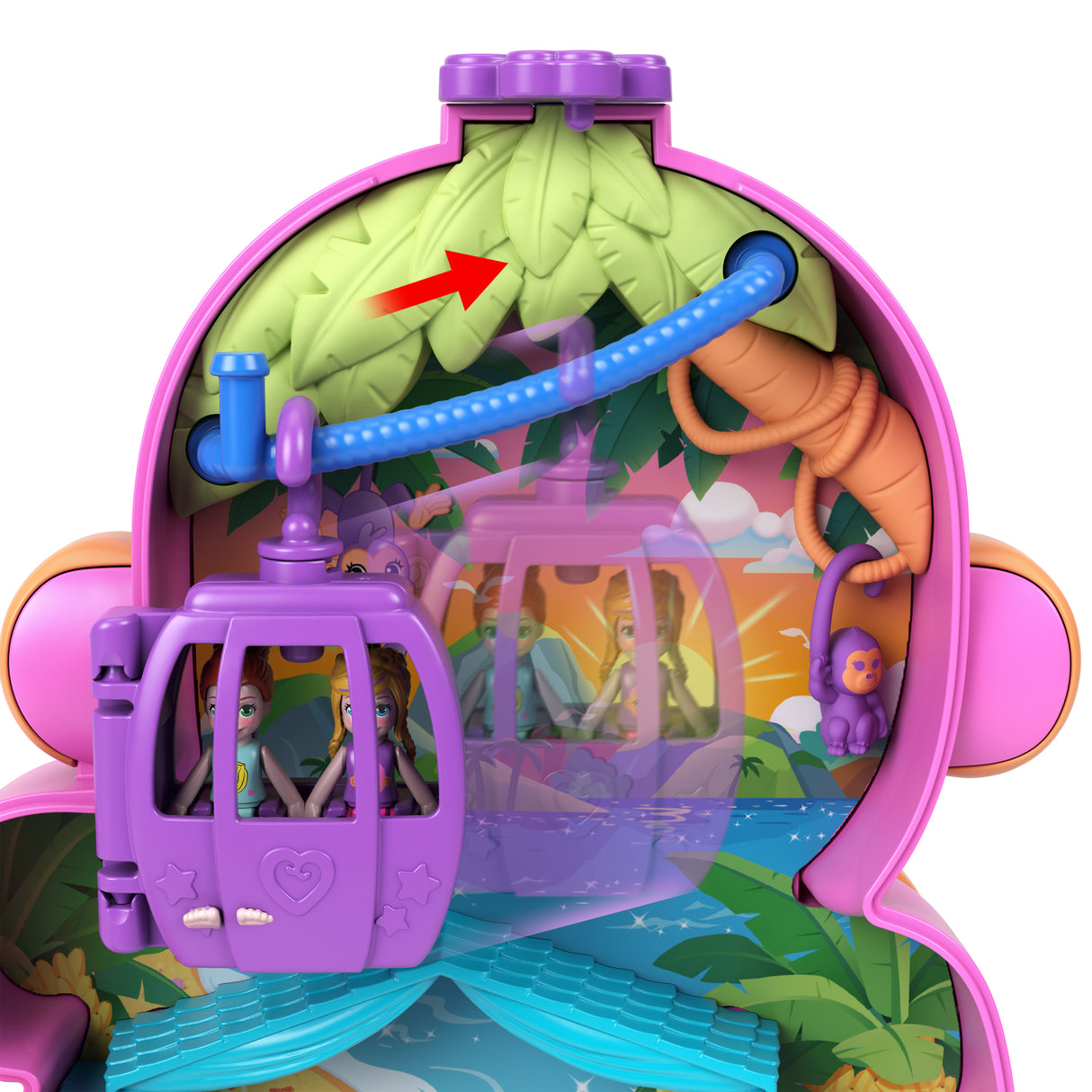Polly Pocket-Maman Singe et Son Bébé-Coffret 2 mini-figurines HWP04