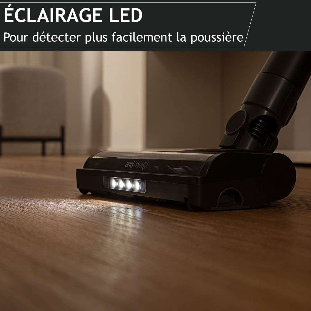 Hoover HF1 Plus Flex - Aspirateur Balai sans Fil avec Tube Flexible HF1P10HX - Léger & Puissant - Turbo Mode - Brosse Anti-Twist LED