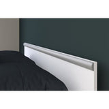 ZODIAC Lit adulte 140x190 cm - 2 tiroirs et 1 niche - Contemporain - Blanc mat