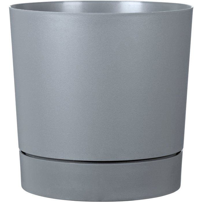 Pot de fleurs avec réserve rond - GARDEN ID - Plano - Ø 29 - 14 L - H 29 cm - Gris pure