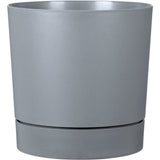 Pot de fleurs avec réserve rond - GARDEN ID - Plano - Ø 29 - 14 L - H 29 cm - Gris pure