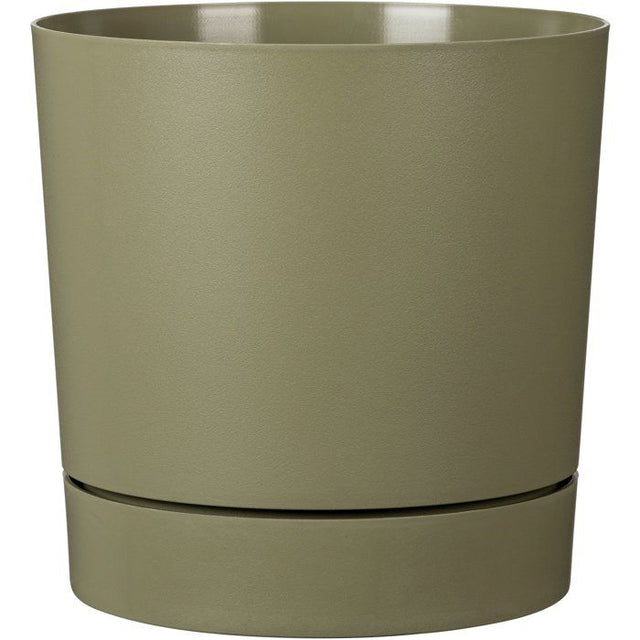 Pot de fleurs avec réserve rond - GARDEN ID - Plano - Ř 47 - 43 L - H 46 cm - Vert mousse