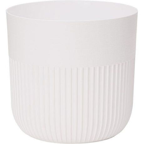 Pot de fleurs rond - GARDEN ID - Luca Grande - Ř 30 - 17 L - H 30 cm - Blanc