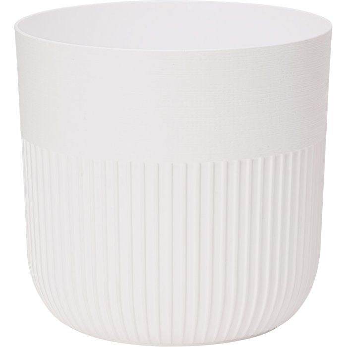 Pot de fleurs rond - GARDEN ID - Luca Grande - Ø 30 - 17 L - H 30 cm - Blanc