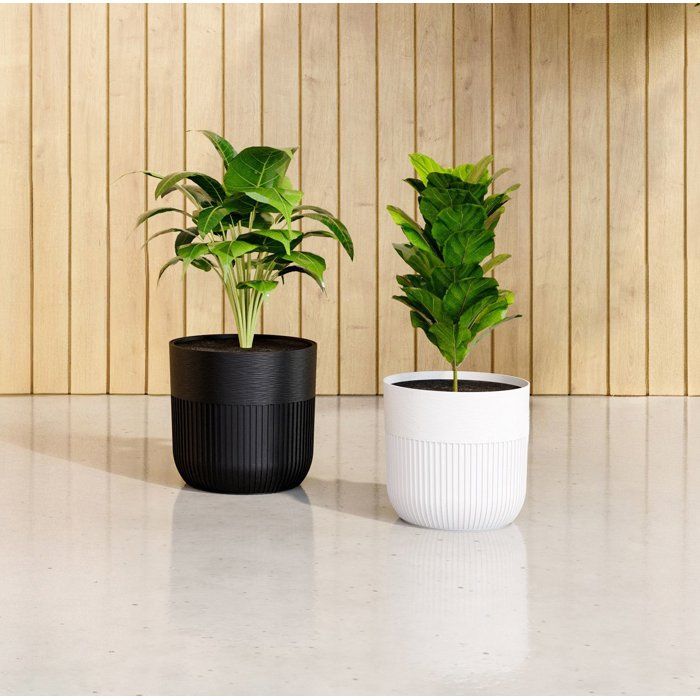 Pot de fleurs rond - GARDEN ID - Luca Grande - Ø 30 - 17 L - H 30 cm - Blanc