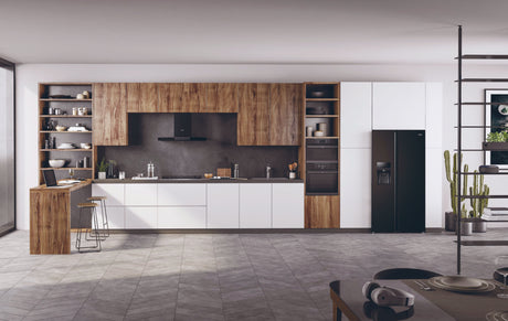 Réfrigérateur américain - HAIER - SBS 90 Series 3 HSR3918EIPB - Classe E - 515 L - 180 x 90 x 65,9 cm - Noir