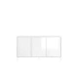 Buffet CITIZEN - DÈcor Blanc laquÈ brillant - 3 Portes - L 156 x P 40 x H 84 cm
