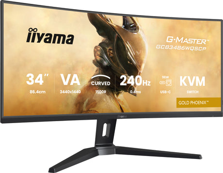 Ecran incurvé 34" Iiyama G-Master Gold Phoenix GCB3486WQSCP-B1 UWQHD 240Hz (Noir)