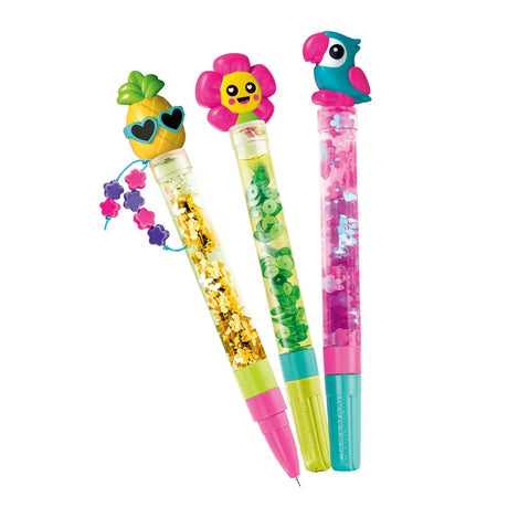 Clementoni - Créer tes stylos - Mini atelier des Stylos - Theme tropical - 3 a créer - Des 6ans