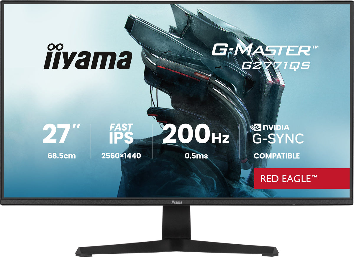 Ecran PC Gamer - IIYAMA - 27 - WQHD - 200Hz - Dalle Fast IPS - 0.5ms - G-Master Red Eagle G2771QS-B1
