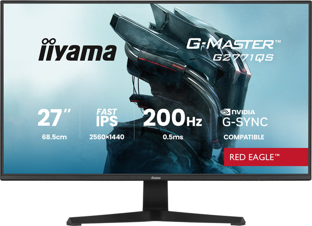 Ecran PC Gamer - IIYAMA - 27 - WQHD - 200Hz - Dalle Fast IPS - 0.5ms - G-Master Red Eagle G2771QS-B1