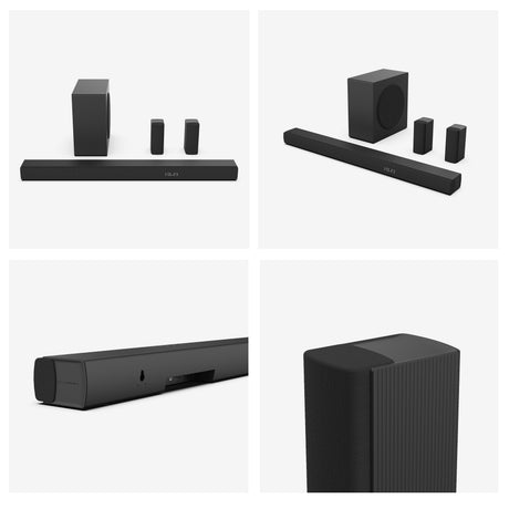 Barre de son - HISENSE - AX5100Q - 5.1.2 Canaux - Dolby Atmos & DTS:X - 340W - Caisson et enceintes arriere sans fil