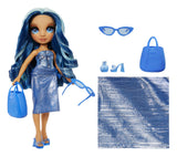 Rainbow High Swim & Style - Poupée mannequin ariculée 27 cm - Skyler (Bleue) - Maillot de bain + Paréo - a partir de 4 ans