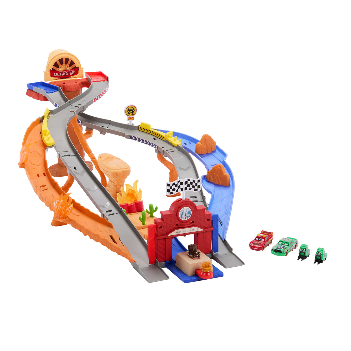 Cars - Piste de Course Rescue Road - Coffret de quatre véhicules - Disney Pixar Cars - JFL57