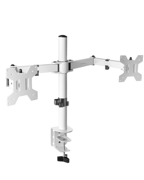 Support double-écran à fixer Mars Gaming MArm2 13"-27" (8kg max) (Blanc)