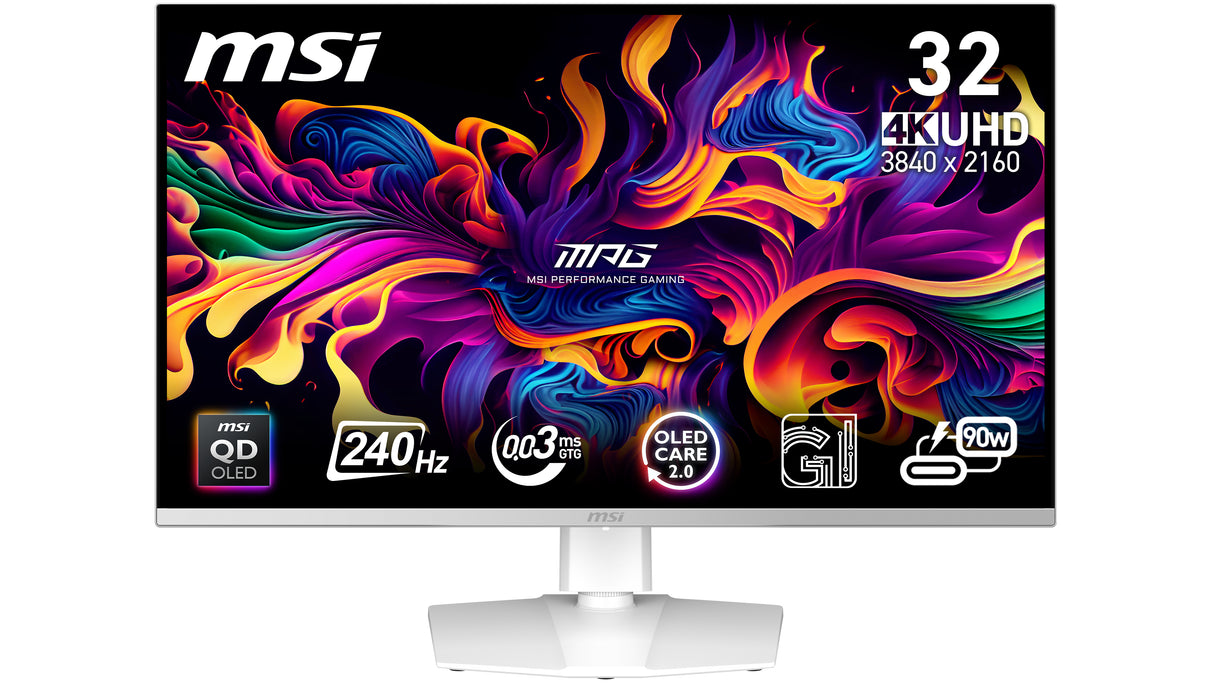 Ecran PC Gamer - MSI - 32 - UHD - 240Hz - Dalle QD-OLED - 0.03ms - Ajustable en hauteur - MPG 321URXW QD-OLED