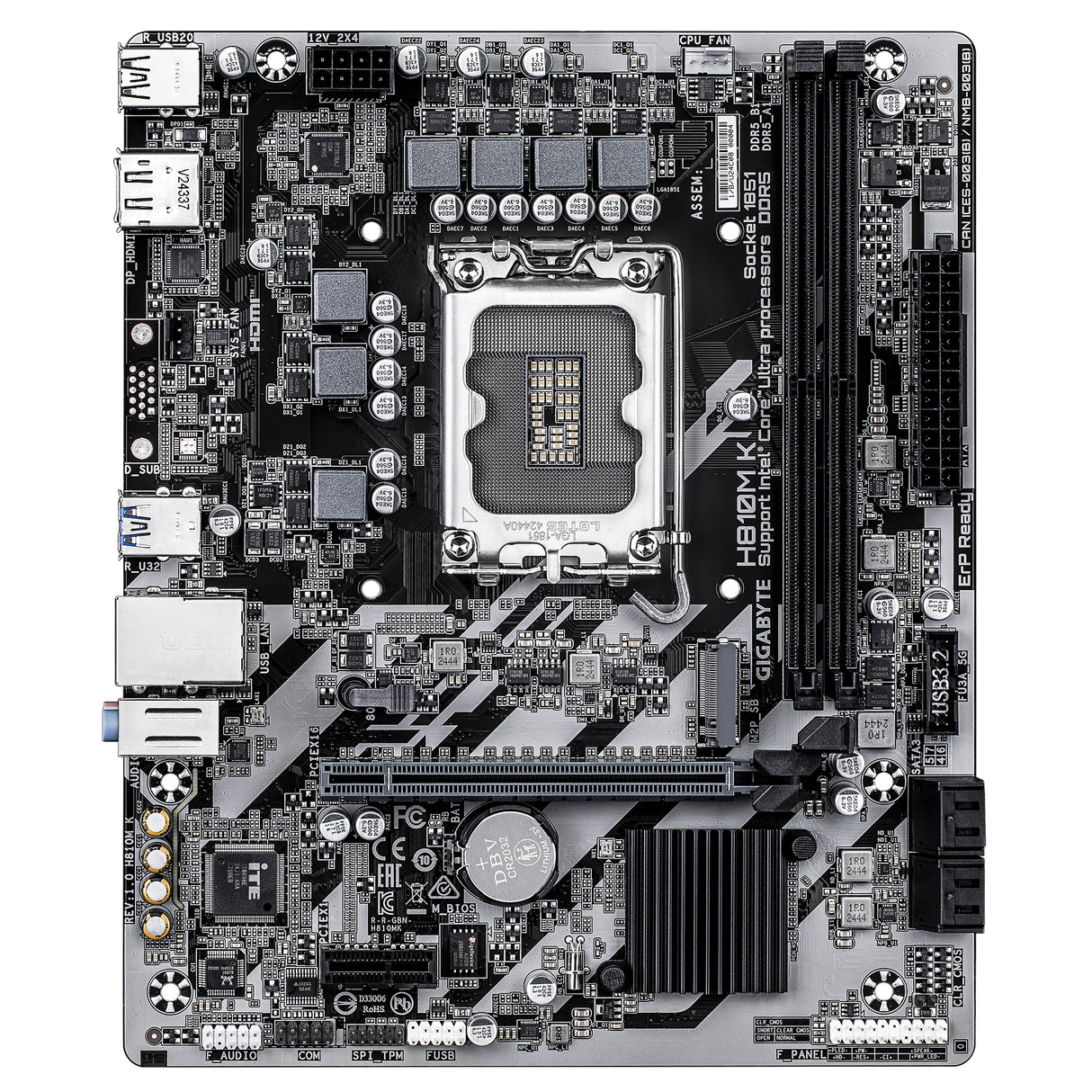 Carte mere - GIGABYTE - H810M K - Format Micro-ATX - Chipset Intel H810 - DDR4