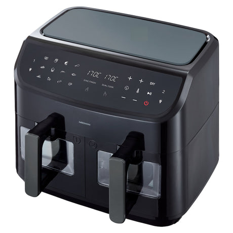 Friteuse a Air Chaud - MEDION - P20 XXL Twin - 2600 W - 2 paniers - 9 programmes - Noir