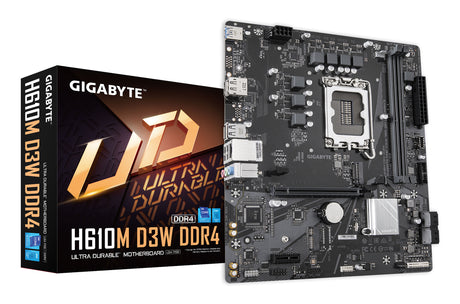 Carte mere - GIGABYTE - H610M D3W DDR4 - Format Micro-ATX - Chipset Intel H610 - DDR4