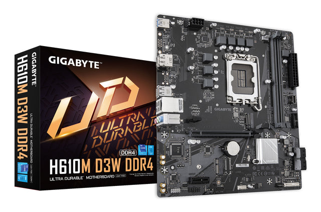 Carte mere - GIGABYTE - H610M D3W DDR4 - Format Micro-ATX - Chipset Intel H610 - DDR4