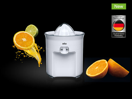 Presse-agrumes électrique BRAUN CJ3050WH - 60W - Blanc - Bec anti-goutte