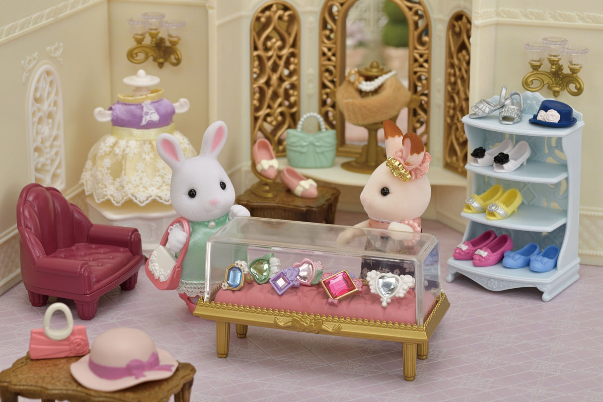 Figurines miniatures - SYLVANIAN FAMILIES - 5647 - La valisette de mode et grande soeur Lapin neige