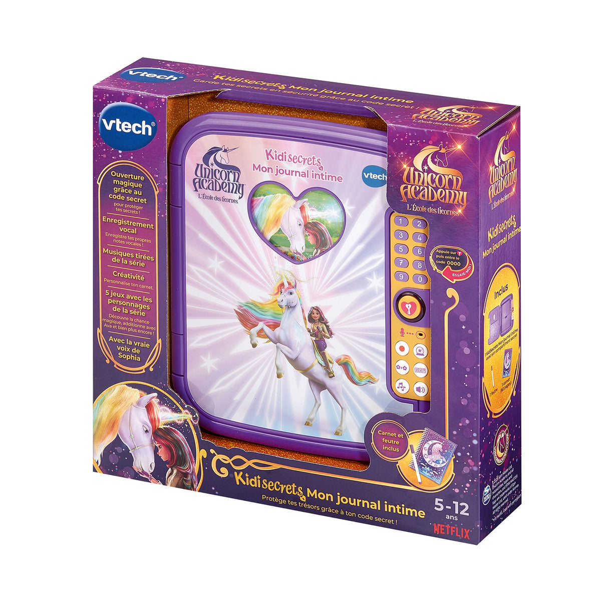VTECH - L'ÉCOLE DES LICORNES - KIDISECRETS, MON JOURNAL INTIME - Violet