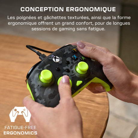Manette de jeu - Xbox Series X|S, Xbox One et PC - Rematch Core - RGB - Filaire - Camouflage Noir / Jaune - TURTLE BEACH