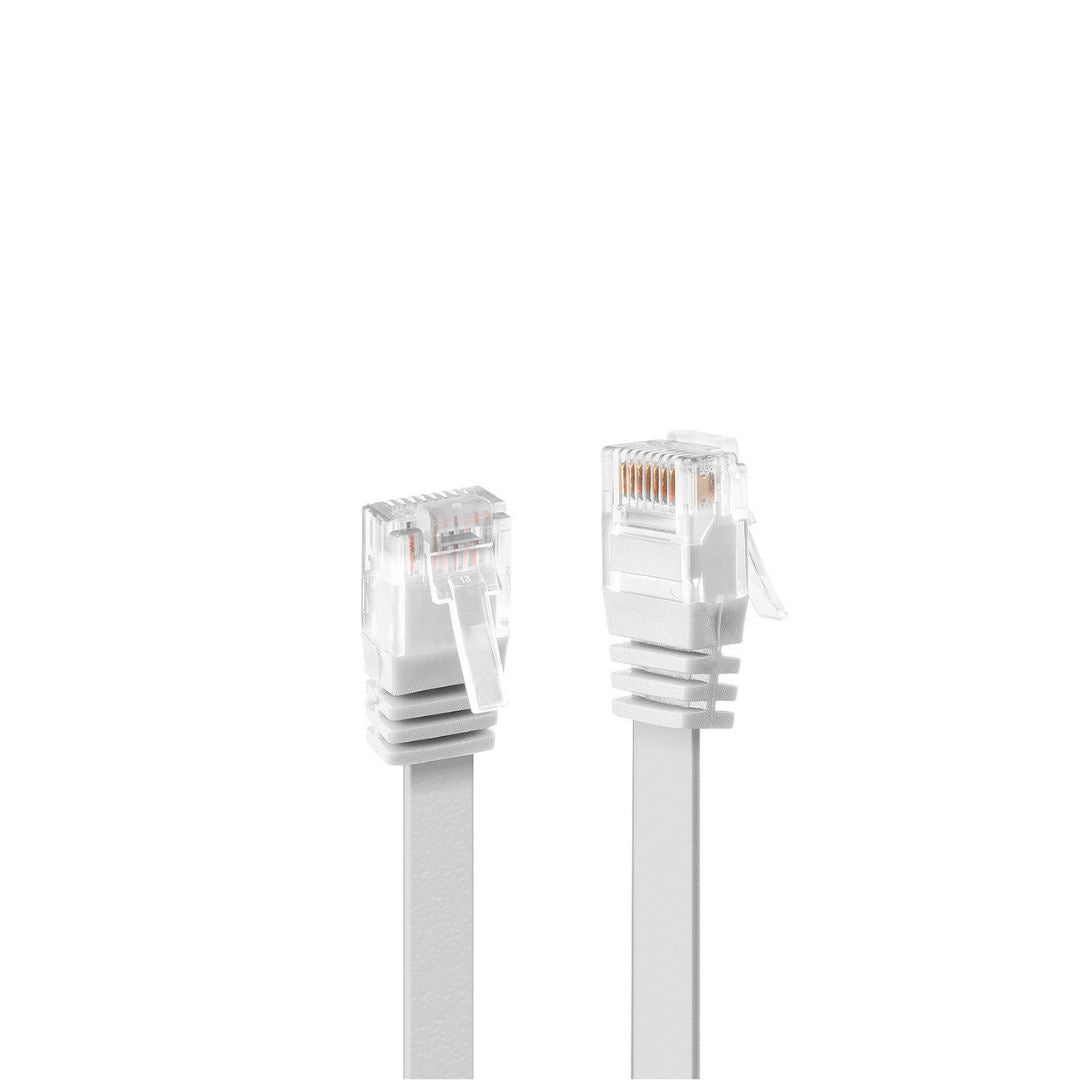 C ble réseau Plat Blanc Cat.6 U/UTP, 1m