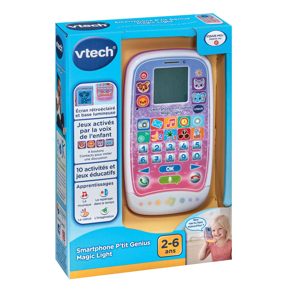 VTECH SMARTPHONE P'TIT GENIUS MAGIC LIGHT ROSE