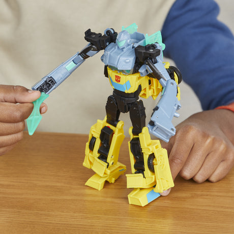 Figurines Cyber-Combiner Bumblebee et Mo Malto, jouets interactifs pour filles et garçons,Transformers EarthSpark, des 6 ans