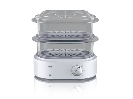 Cuiseur vapeur BRAUN Identity Collection FS5100WH - Blanc - 850W - 3.1L - Turbo vapeur - Cuiseur a oeufs