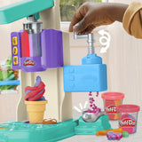 PlayDoh Mes Glaces Arc-en-Ciel, Pâte a modeler, Machine a Creme Glacée factice, 5 pots de 56 g  et accessoires, des 3 ans